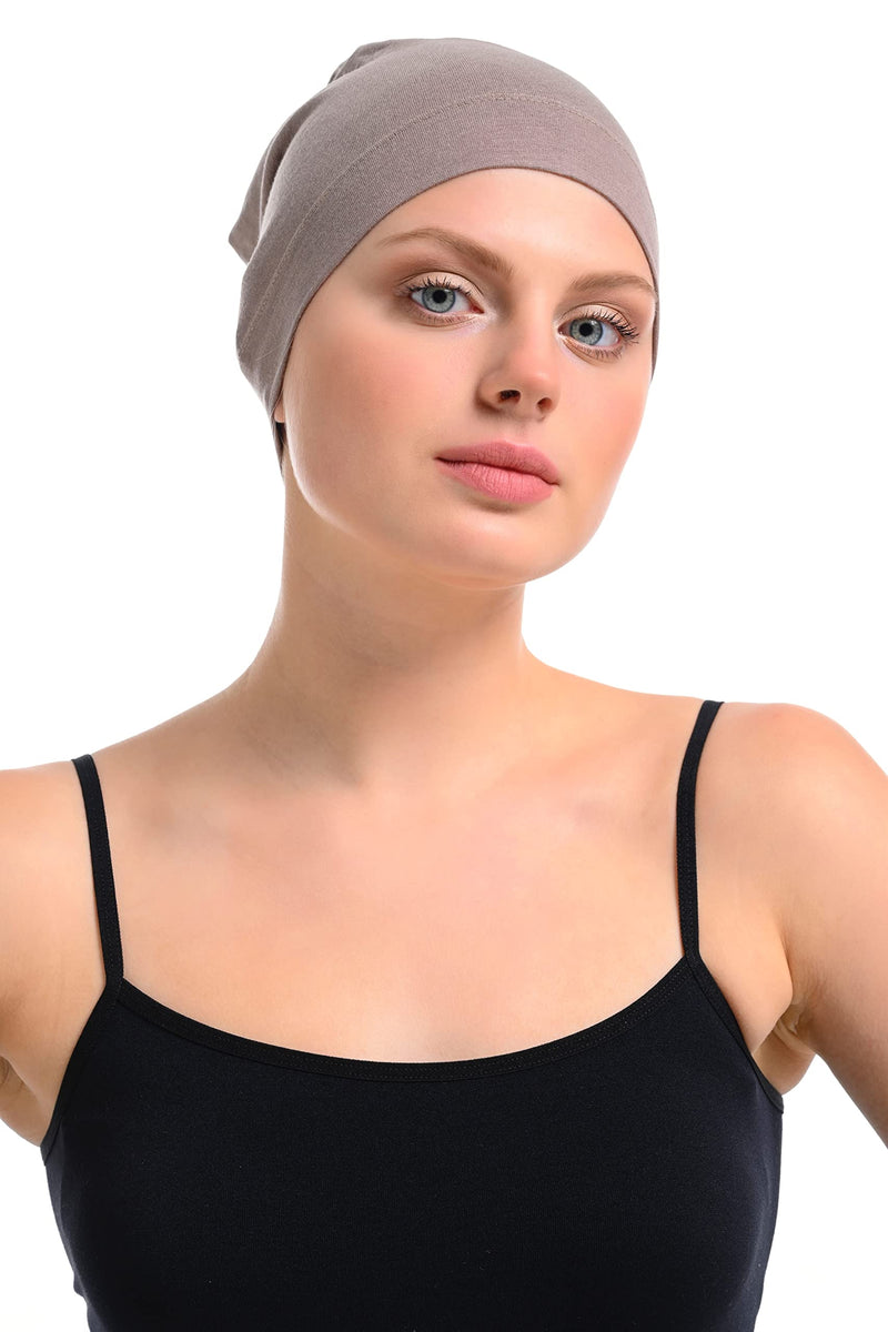 Bamboo Cotton Chemo Hair Loss Sleep Cap Umber