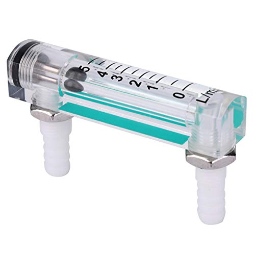 Gas Flow Meter, LZQ-1 Flow Meter 1~5 LPM Flow Meter Oxygen Carbon Dioxide Measuring Flow Meter for Measuring Controlling Gas Flow