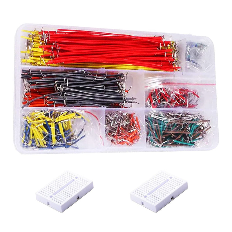 [AUSTRALIA] - HUAZIZ Pack of 560 Jumper Cable Wire Kit, 14 Different Lengths Jump Leads Breadboard Jumper Wires with Plastic Box for Breadboard, Two 170 Contacts Breadboard Pack of 560 cable jumper cable wire kit 