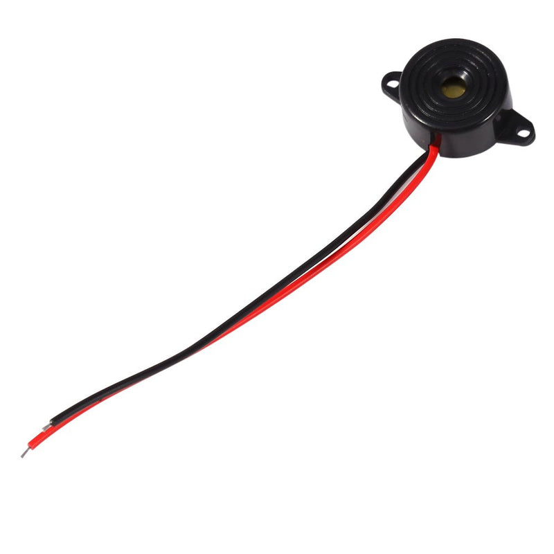 Electronic Buzzer, 3-24 V Piezo Electronic Sound Warning Buzzer Alarm 85-95 dB Continuous Sound Cable Length 100 mm
