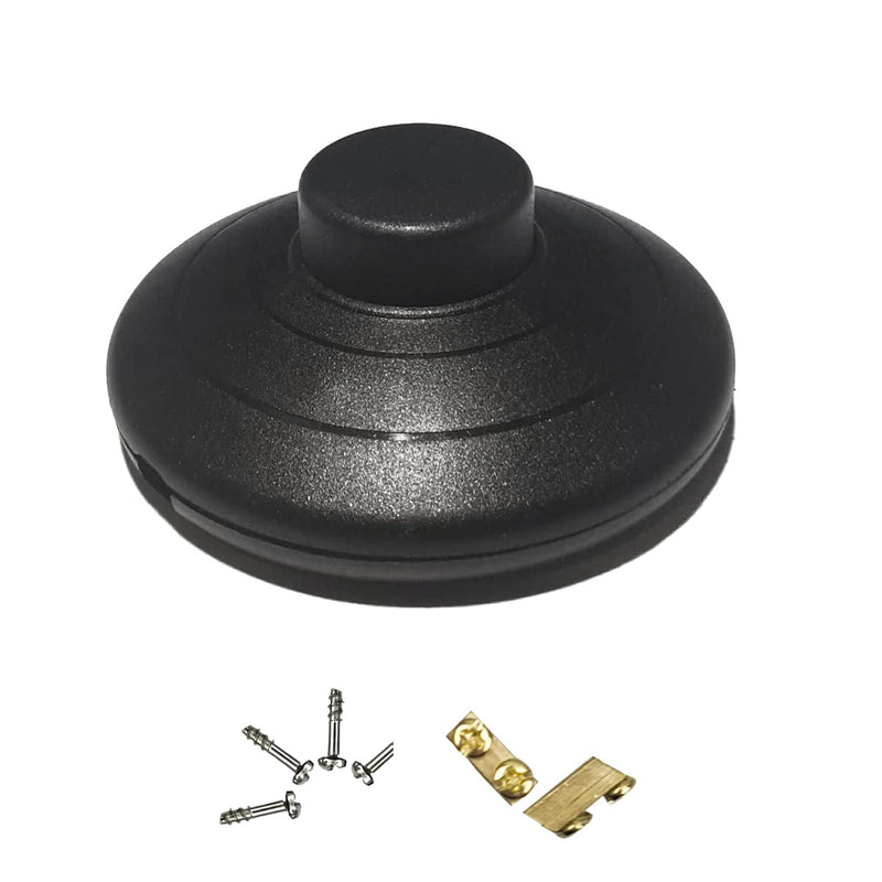 OMIGA Foot Switch Lamp Cord Switch with Push Button Self-Locking for 2 or 3 Core Cable Floor Lights and Small Appliances or Lamps Light Switch Black a
