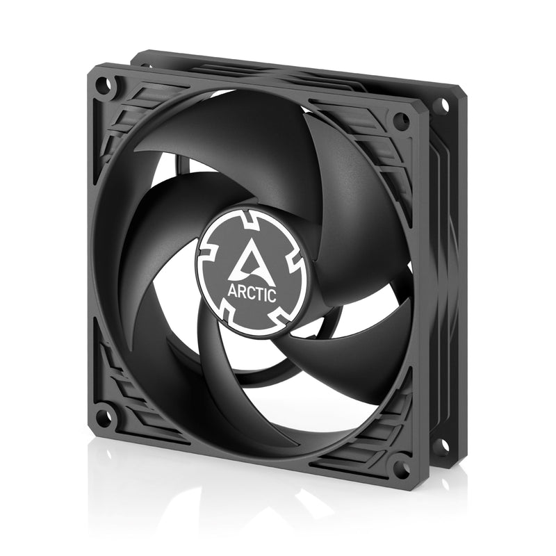 ARCTIC P9 PWM PST - PC Fan, 92 mm PWM case Fan with Cable Splitter, Optimized for Static Pressure, 200-3000 RPM, Quiet and efficient Motor, 0dB Mode - Black
