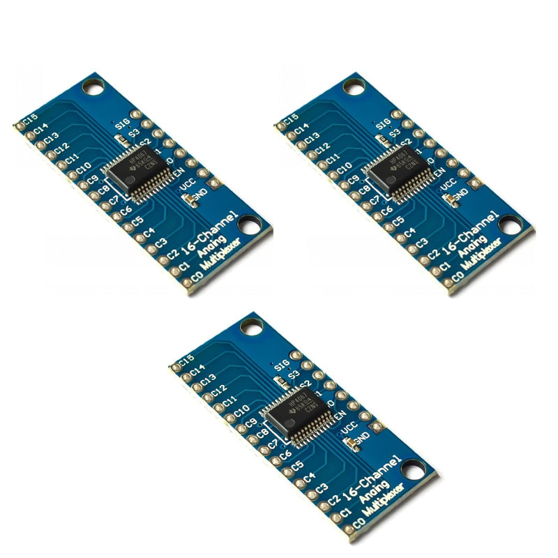 [AUSTRALIA] - JZK CD74HC4067 Multiplexer Precise Module 16 Channel Analog Digital Multiplexer Breakout Board Module 2V-6V Pack of 3 