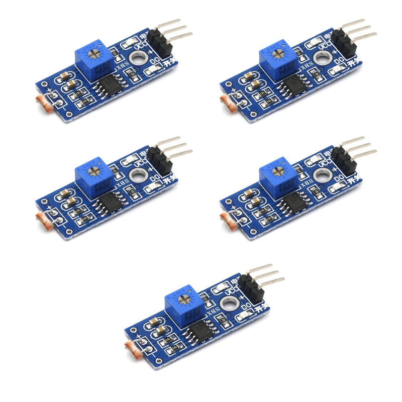 [AUSTRALIA] - JZK 5x Photorresistor Sensor Module Digital Light Intensity Sensor Module Light Brightness Detector Module Light Brightness Sensor 