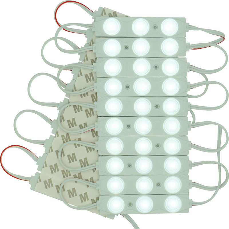 VIMLED 12 V LED Injection Modules - Pack of 20 x 1.4 W / 130 lm in Cool White - IP67 Waterproof SMD LED Injection Modules for Lighting for Light Advertising, Ambience or as a Work Light Cold White
