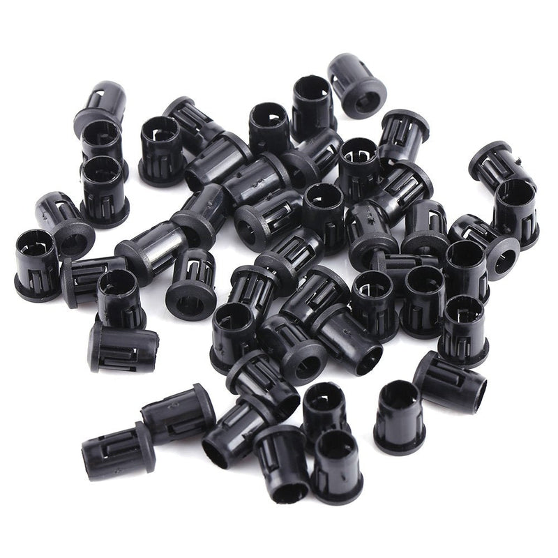 Ejoyous Pack of 50 LED Holder Plastic Lamps, LED Holder Nylon Black Lamps Socket Diodes Holder Clip Bezel Mounting Trim Indicators for LEDs Diode Lights Light Bulb (5 mm) 5mm