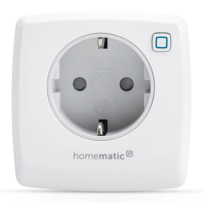 Homematic IP Smart Home Switch Socket, Digital Adapter Plug Controls Lights or Electrical Devices via the App, Alexa & Google Assistant, Energy Saving, 157338A0 Switch only