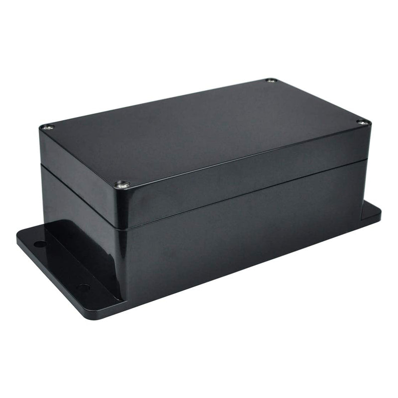Therlan Junction Box Black Waterproof Electronic Housing Plastic, IP65 Junction Box ABS Housing Junction Box Surface-Mounted Distribution Box Outdoor Waterproof Distribution Box Black (158 x 90 x 60 158 x 90 x 60 mm