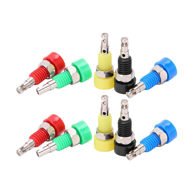Banana Socket Jack, 10 Pieces 2 mm Banana Socket Banana Socket Connection Clamp Adapter, Banana Plug Socket Adapter Banana Plug Socket for Panel Mounting Banana Plug Socket Jack Connectors
