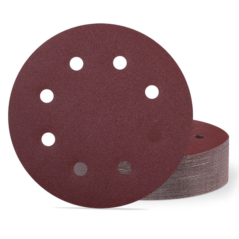 180 mm Sanding Discs Grit 120, Pack of 40 Sandpaper 180 mm Velcro Sanding Sheets for Wall Ceiling Sander 120 grit