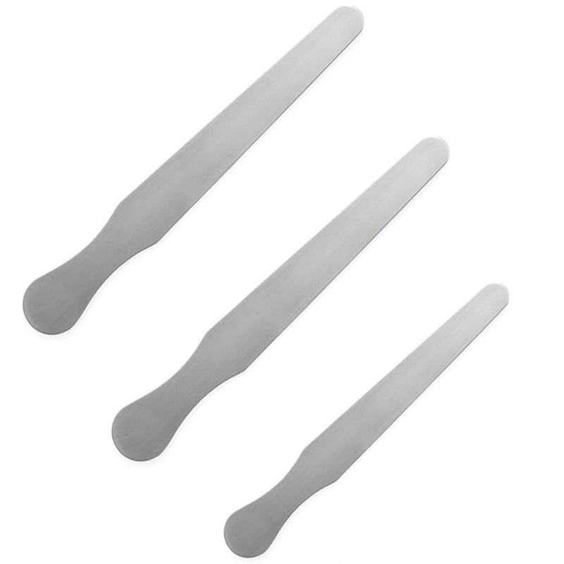 3 Pieces Stainless Steel Tongue Spatulas for Crafts, Beauty Salon, Dental Examination (14cm+16cm+18cm)