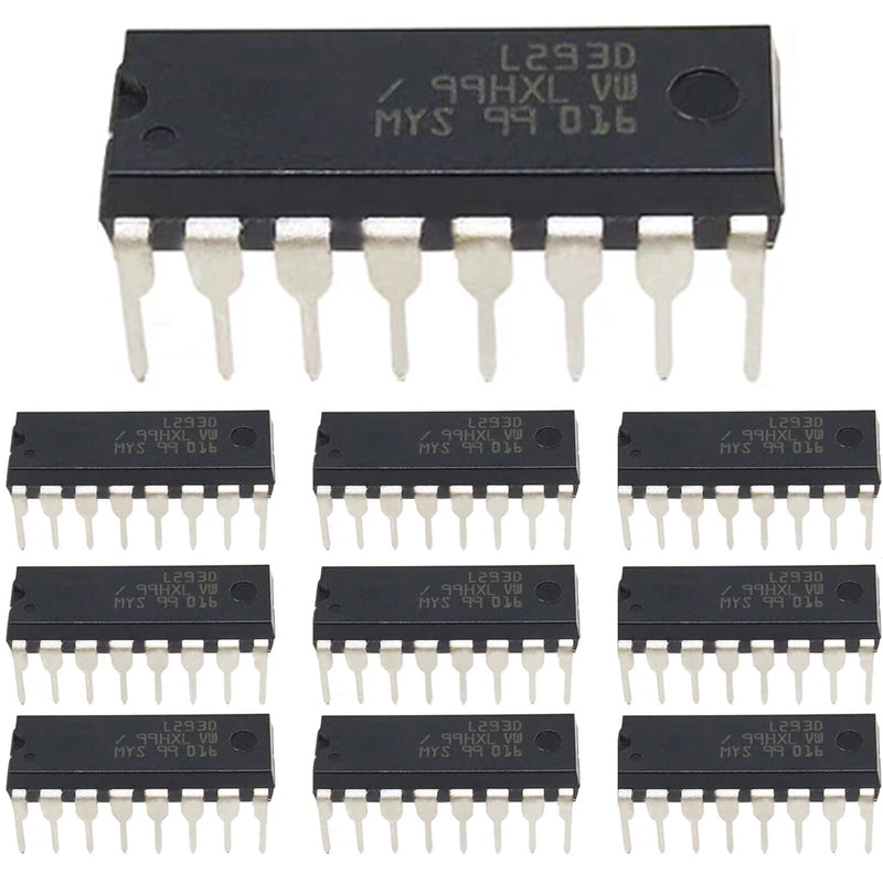 PENGLIN 10pcs L293 L293D 16 Pin IC Stepper Motor Driver Controller