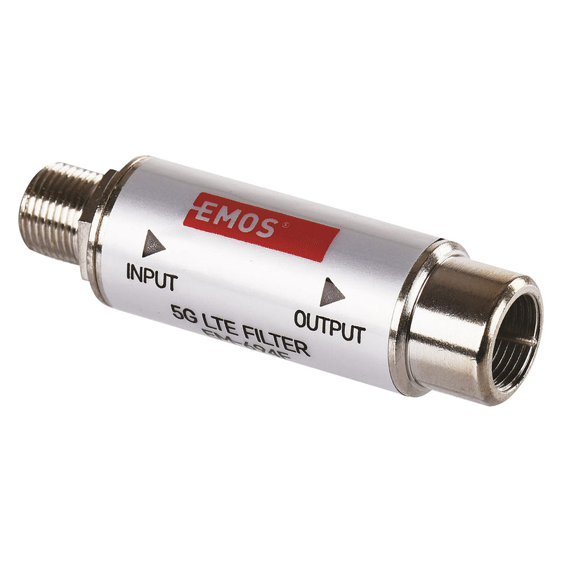 [AUSTRALIA] - EMOS LTE/4G/5G blocking filter, passage range up to 694 MHz, DC pass, 1.6 x 4 cm, F-connector J5711 silver F connector 