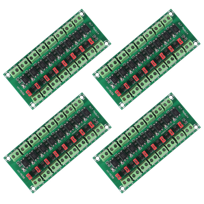 ALMOCN 4pcs 8 Channel Optocoupler PC817 8 Channel Disconnect Board Voltage Converter Adapter Module 3.6-30V Driver Photoelectric Insulated Module (8 Channel Optocoupler)