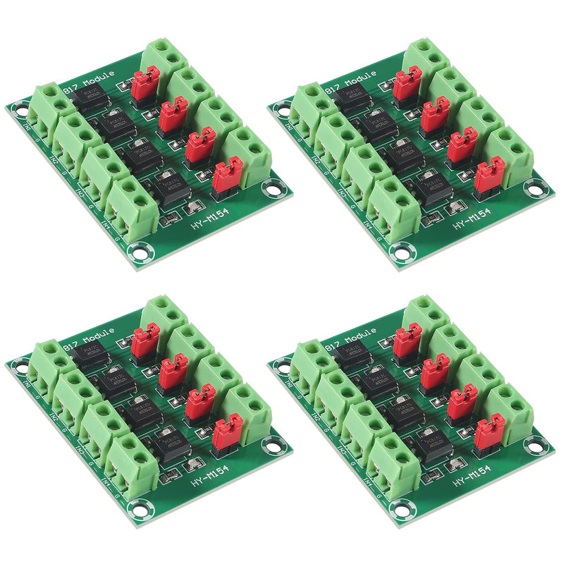 ALMOCN 4 Channel Optocoupler PC817 Insulation Board Voltage Converter Adapter Module 3.6-30V Driver Photoelectric Insulated Module 4-channel optocoupler