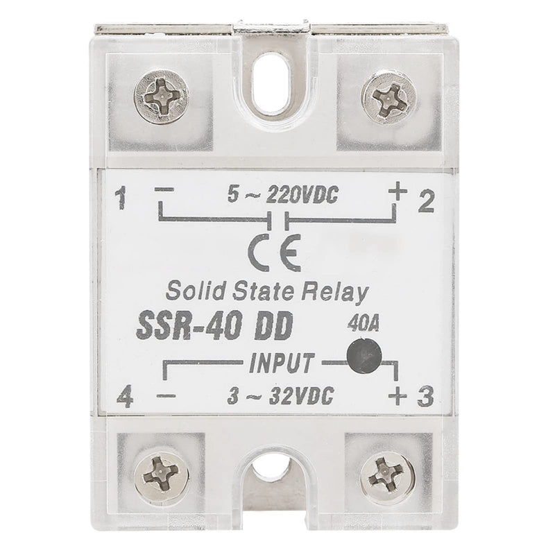Jadeshay Solid State Relay SSR-40 DD 40A 5-220VDC SSR Solid State Relay Module for Industrial Automation Processes SSR40