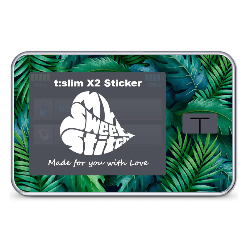 MySweetStitch - 1 x Tandem t:slim X2 sticker, made in Germany, tropical