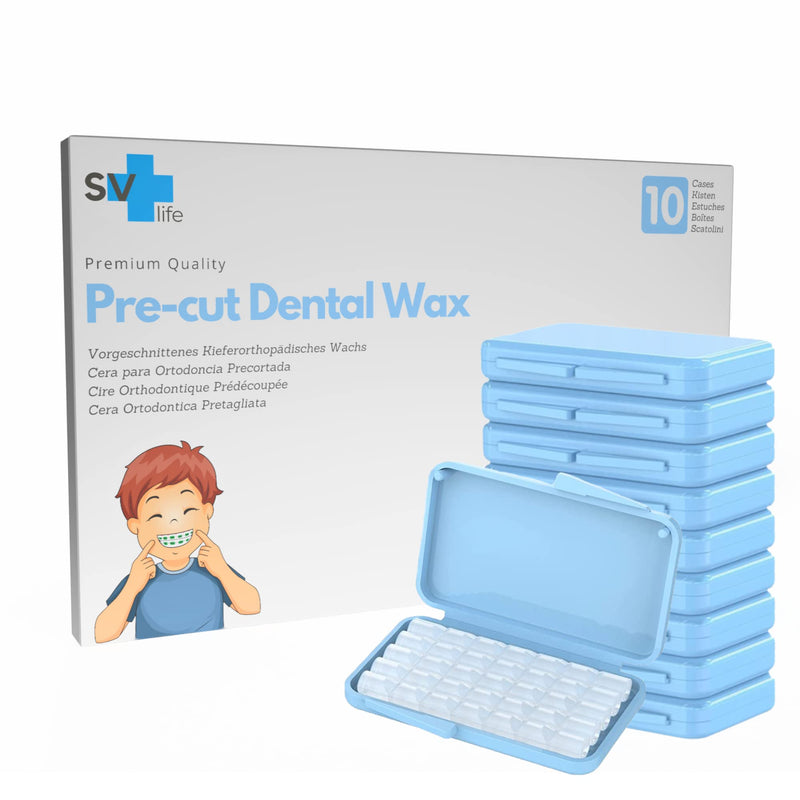 [AUSTRALIA] - Pre-Cut Orthodontic Wax | Dental Wax for Braces (10 Boxes, No Flavouring) 10 stück 