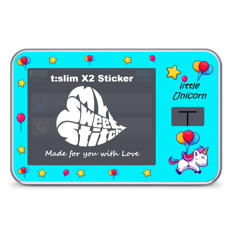 MySweetStitch - 1 x Tandem t:slim X2 sticker, made in Germany, Little Unicorn