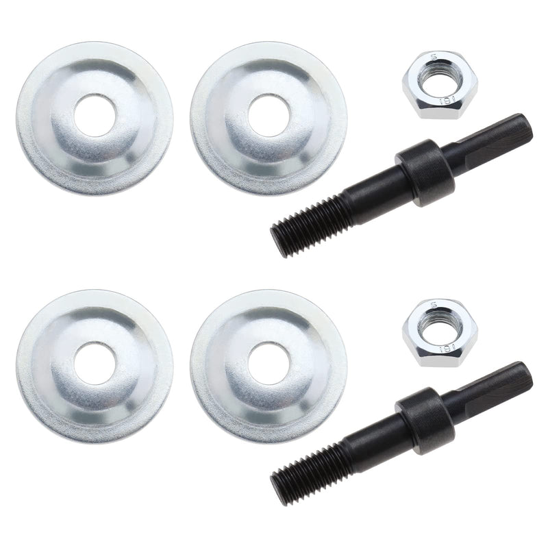 OTOTEC 2 Sätze Bohrdorn-Adapter-Kit Polierscheiben-Adapter für Schleifscheibe Faserscheibe Wollscheibe Stoffscheibe Umwandlungsstange Gewindedurchmesser 9,9 Mm