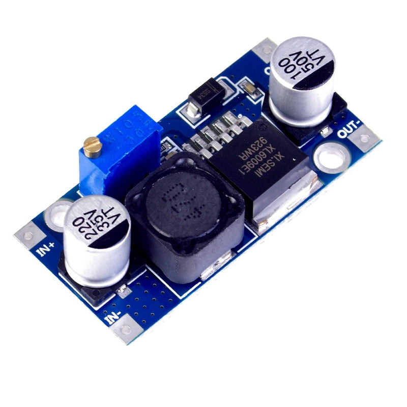 XL6009 DC-DC Buck Converter Module, 3~32V to 5~35V 4A Adjustable Step Up Voltage Regulator DC Converter Module for Arduino Raspberry DIY Projects Crafts