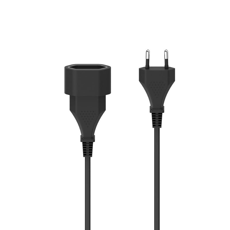 Hama Extension Cable 3 m Euro Plug Extension Power Cable for Indoor Use Black 3 metres