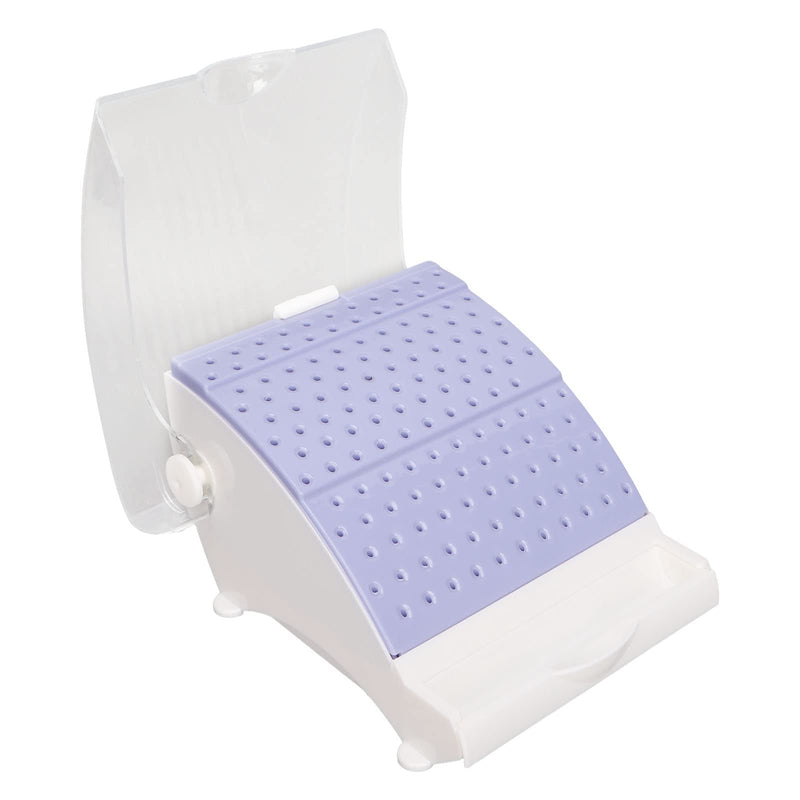 Dental Bur Block 142 Holes Bur Box Bur Holder, Annhua Dental Bur Organiser Plastic with Lid Case for Needle, Bur, File