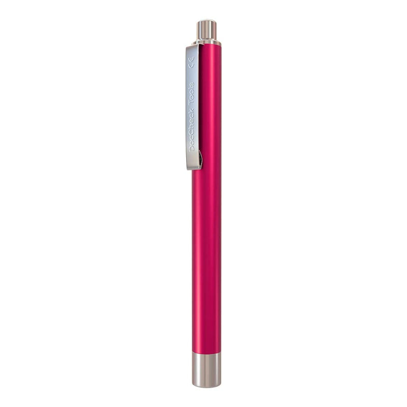 DocCheck Flashing LED Diagnostic Light - Bright LED, Various Colours, Robust Metal Housing, Clip for Firm Hold, Ideal for Doctors and Nurses (Ruby Red) ruby-red