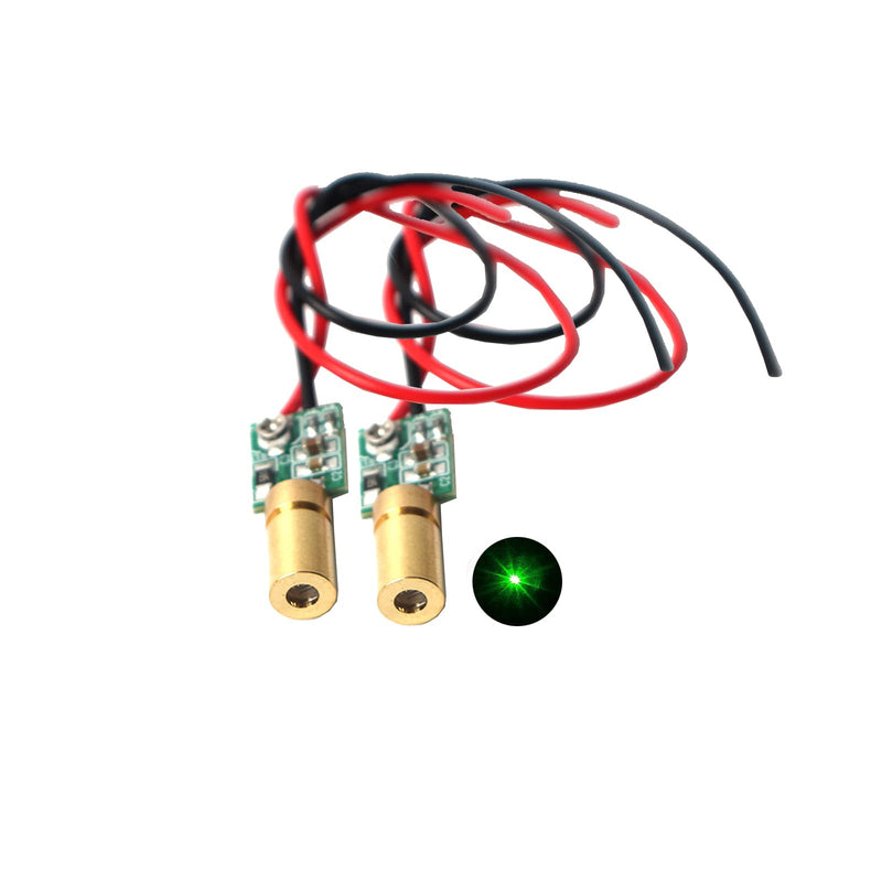 Green Laser Module Industrial Laser Module Adjustable Focal Length 6 mm Point (2) Point-2pack