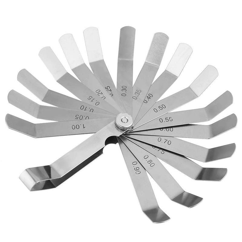 Honda Valve Adjustment Tool, Deosdum Metric Feeler Gauge Set, Stainless Steel, Curved Feeler Gauge Ruler, Welding Inspection Tool, 0.05 1.00mm Offset Feeler Gauge