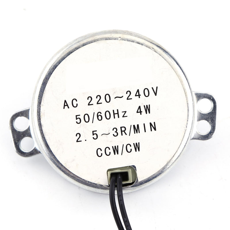 [AUSTRALIA] - Synchronous Motor 230V Synchronous Motor 230V - 1 Piece 220 240V AC Synchronous Motor Gear Motor 4W CW CCW 1 Piece AC 220-240V EL Motor Coil Does Not Burn When Overload (2.5-3rpm) Pyramid 2,5–3 U/min 