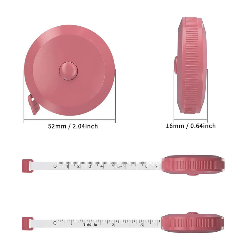 Soft Double-Sided Tape Measure, 3 Pieces Telescopic Tape Measure Body for Chest, Measuring Length, Waist (200 cm / 79 Inches)