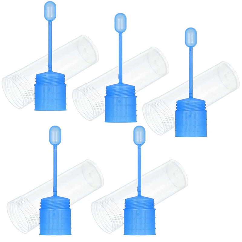 Pack of 5 Faecal Sample Tubes, Sample Tubes, Chair Sample Tubes, Dog and Cat, Chair Tube with Spoon