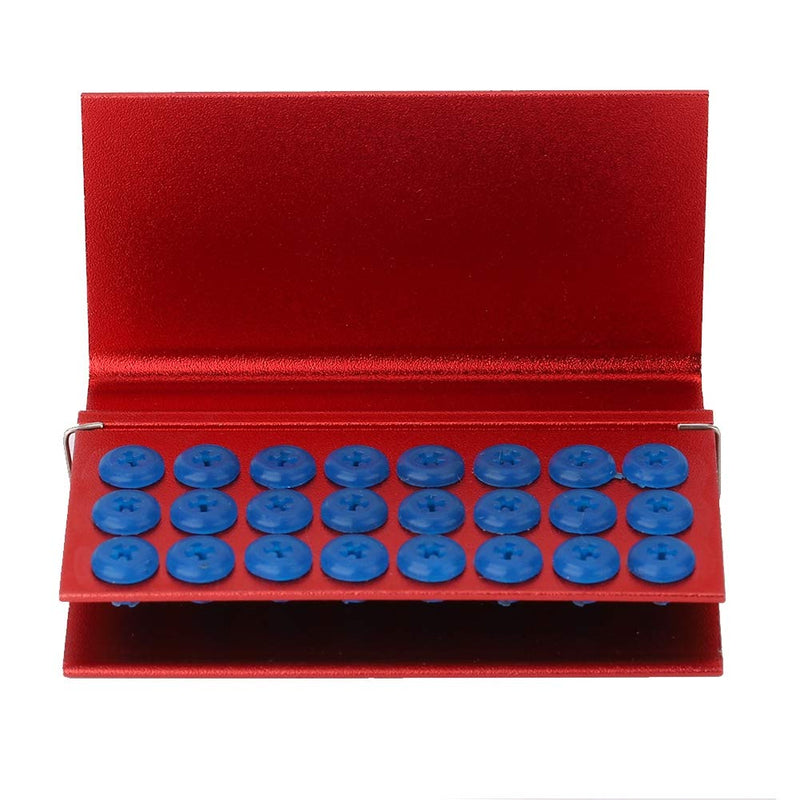 [AUSTRALIA] - Disinfectant Box, 24 Hole Disinfectant Case Aluminium Alloy with Silicone Pad, Dental Drill Block Holder, Autoclavable Dental Tool Sterilizer, Dental Drill Cleaner 