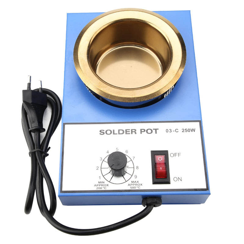 220 V Soldering Pot Stability Heating Desoldering Bath for Casting Melting Melting Refining (EU Plug) (250 W) 250W