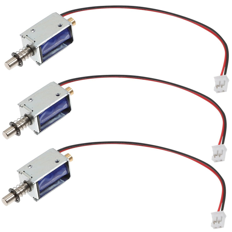 BUGUUYO Solenoid Mini 3pcs Push Pull Electromagnet Metal Frame Mini Frame Electromagnet 12V Open Frame Micro Linear Drive Dongguan Metal Magnet