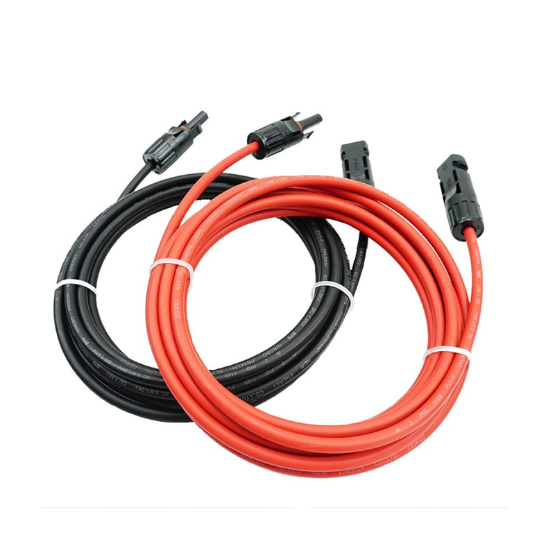 Professional connection cable extension cable on both sides solar plug solar cable red / black 6 mm² including mounted solar plug (1 m 4 mm²) 4mm²1m