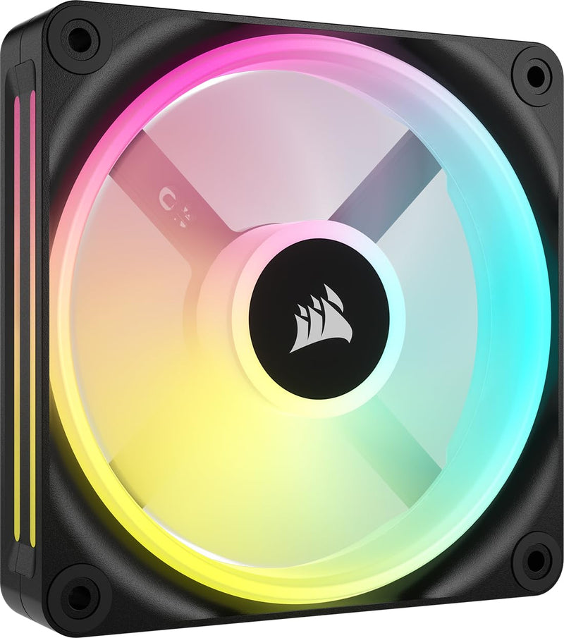 Corsair iCUE LINK QX120 RGB 120mm Magnetic Dome RGB Single Fan - Black Single (120mm)