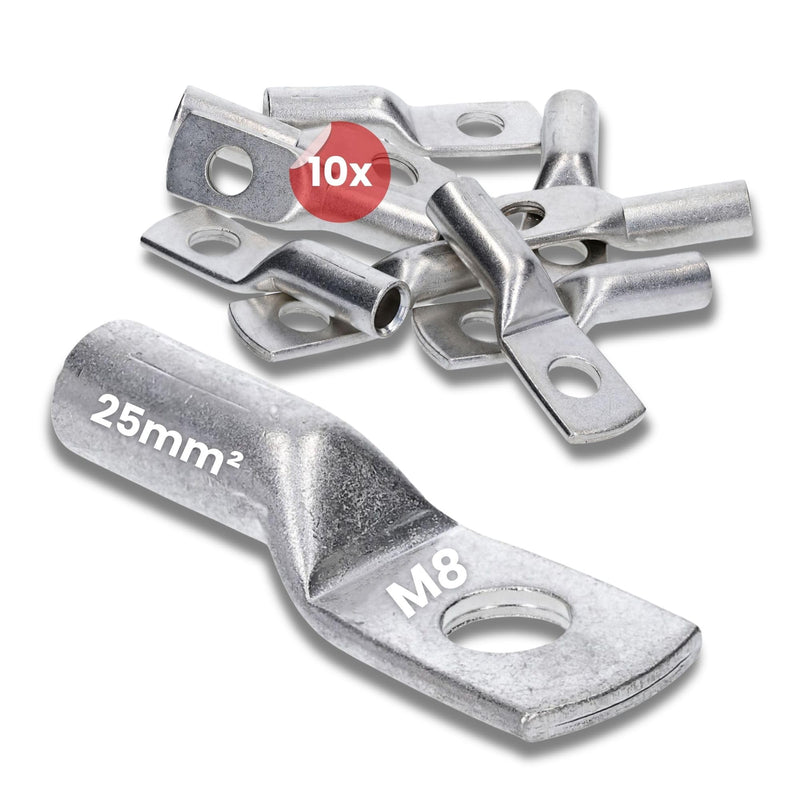 Kalitec DR25-8 Press Cable Lug in Accordance with DIN 46235 25 mm² M8 Pack of 10