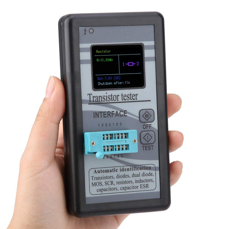 M328 Transistor Tester, NPN/PNP Transistor, Transistor Tester Multifunctional Transistor Diode Resistance Inductance, 0.5Ω - 50MΩ, LCD Transistor Tester Digital Transistor Tester