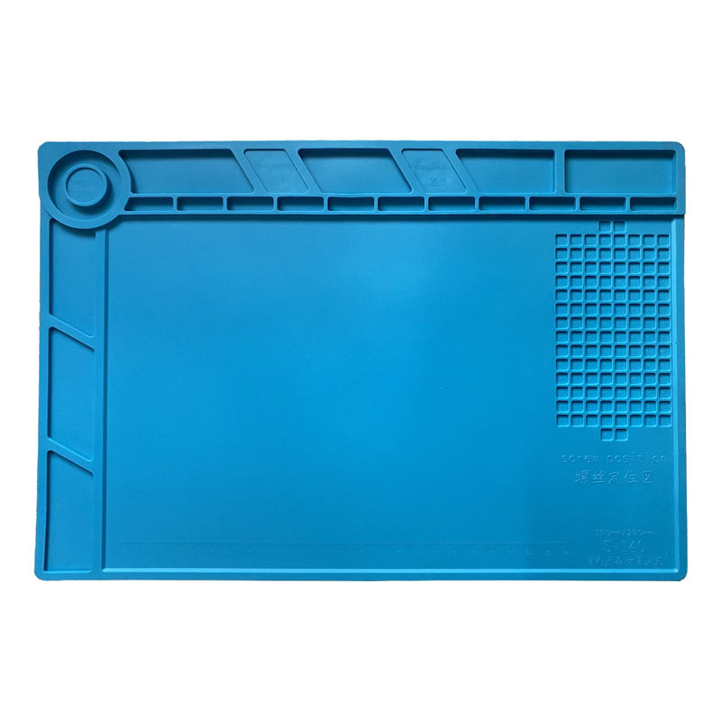Magnetic Silicone Soldering Mat 13.8 x 9.8 inch Repair Work Pad for Solder Iron Workbench Protenction - Heat Resistant 932°F B(13.8X9.8inch)