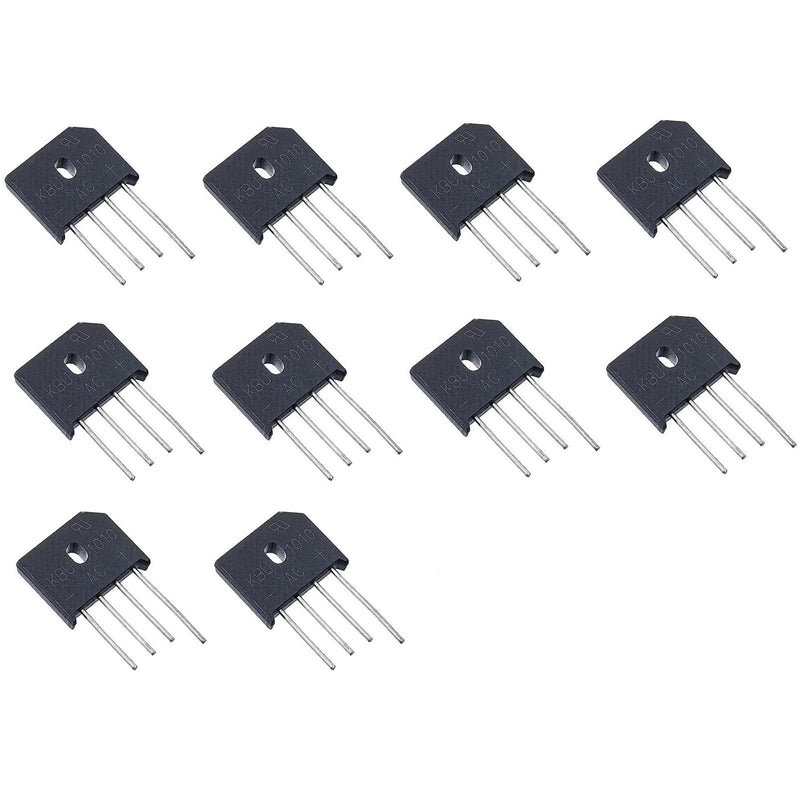[AUSTRALIA] - PENGLIN KBU1010 1010 Bridge Rectifier Diode 10 A 1000 V Silicon Bridge Rectifier 4 Pins Pack of 10 