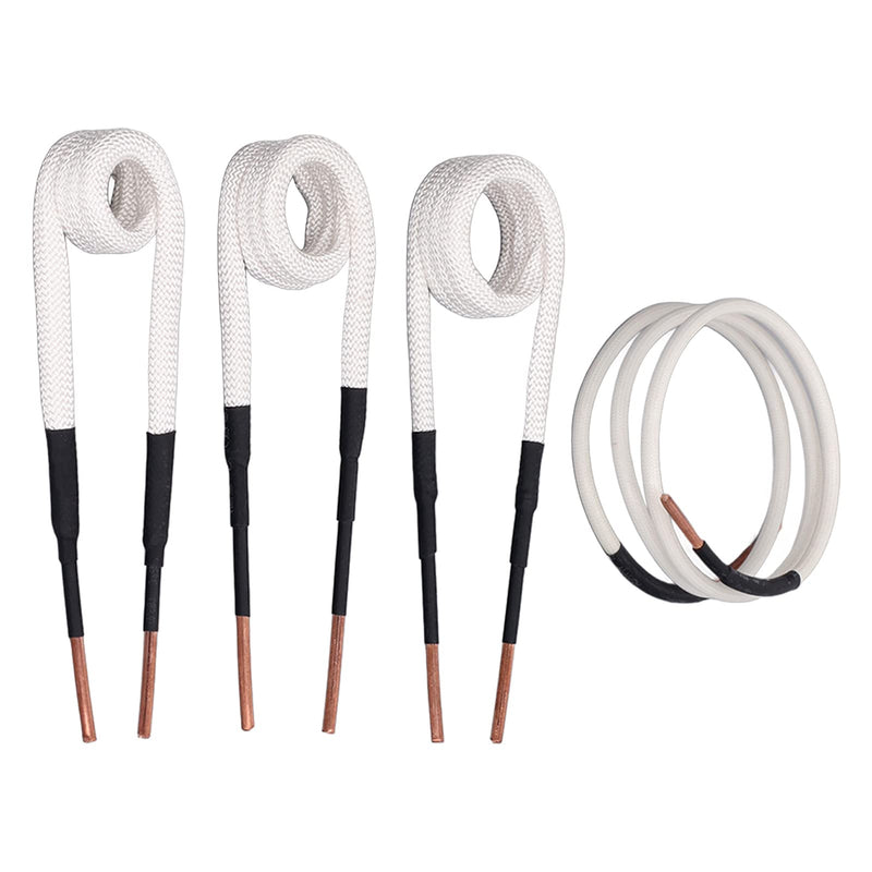 Uadme Induction Heating Coils, 4 Pieces Induction Heating Coil, Flameless Induction Heating Accessories, 3.0 mm Brass Core Electric Heat Induction Coil Set for Removing Nuts and Screws