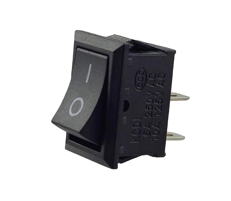 [AUSTRALIA] - Rocker Switch, Toggle Switch, Device Switch, Mini Rocker Switch 250V 6A 125V 10A AC, KCD1 (6V 9V 12V 24V 125V AC/DC) Black Rectangular 19 x 13 mm, 2-Pin On/Off 