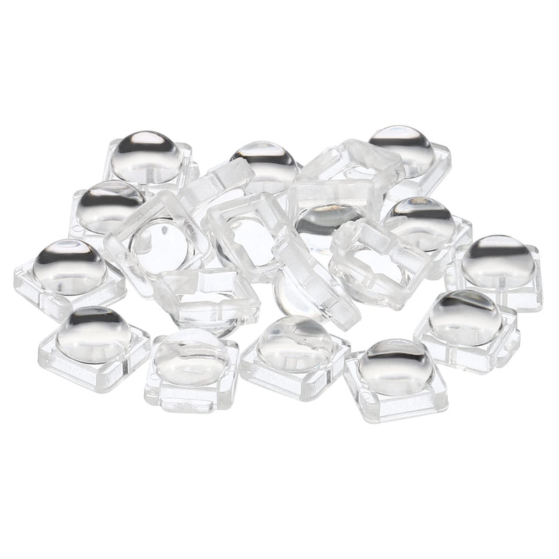 PATIKIL LED Convex Lens 20 Pack 60° Beam Angle Acrylic LED Optical Convex Condenser Lens for 5050 LED Strip Lamp Beads 60 Grad