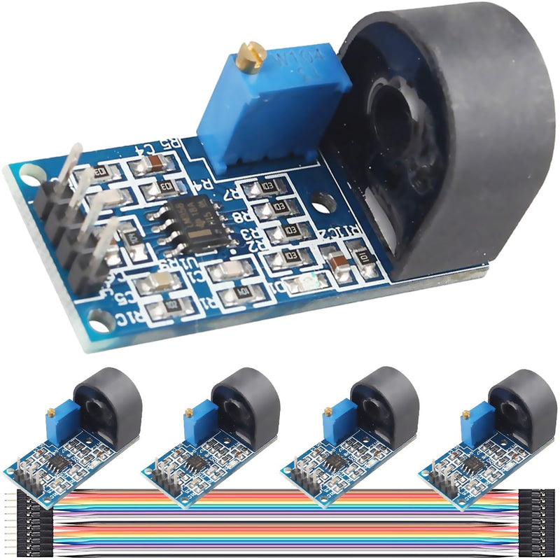 DAOKAI 5A AC Sensor Current Sensor Current Transformer ZMCT103C Single Phase AC Current Transformer Module Active Output Current Sensor Module Board with Dupont Cable, Pack of 5