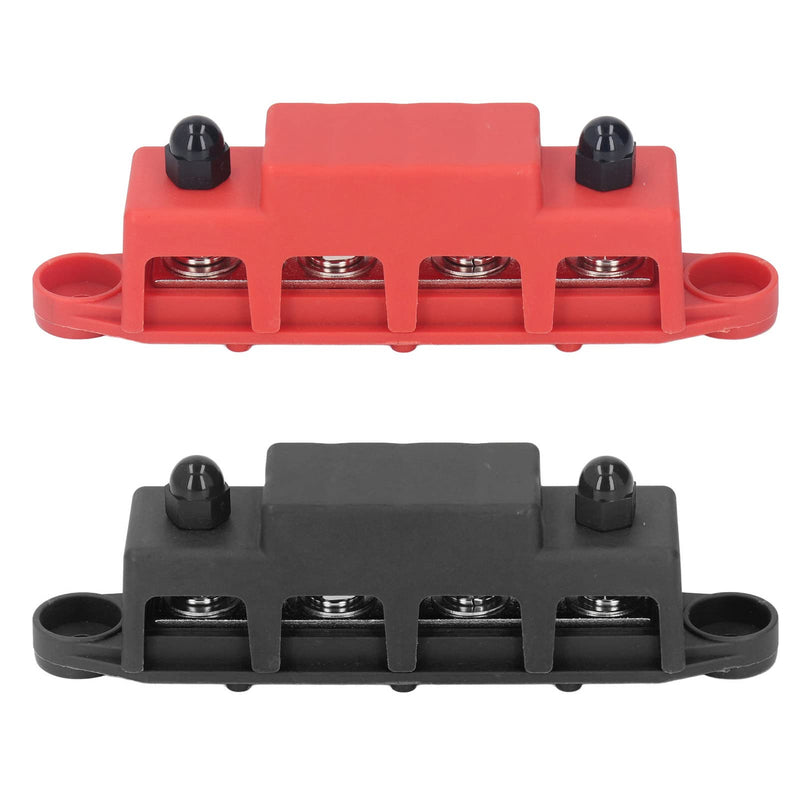 4-Pin Busbar 48 V 250 A with Brass Board M8 Screw Terminals for DC Systems