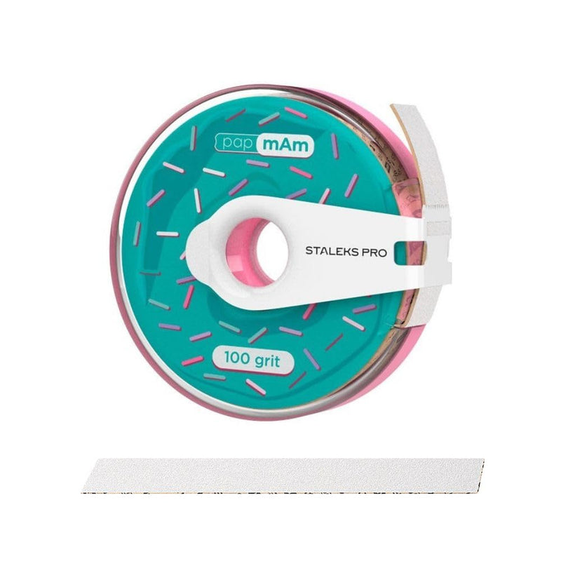 [AUSTRALIA] - STALEKS PRO Bobbinail Dona with Disposable Refill Pack for Papmam Expert ATC Donut File Dispenser 6 mts (Donuts Grano 100) 