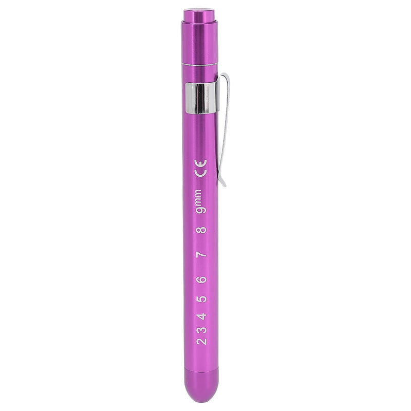 YUYTE Pen Light with Pupil Display, Yellow Pen Light with LED Aluminium Alloy, Portable Medical Inspection Pen Lamp for Nurses, Doctors, for Neck, Nose, Ears Purple