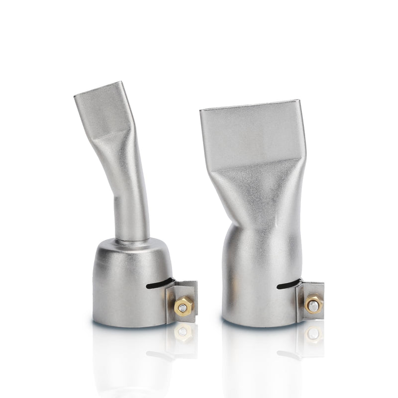 Gugxiom Pack of 2 Nozzles, Stainless Steel Nozzles, 20 mm Small and 40 mm Large Tip, Welding Tools for Plastic Heat Gun/Handheld Hot Air Welding Machine